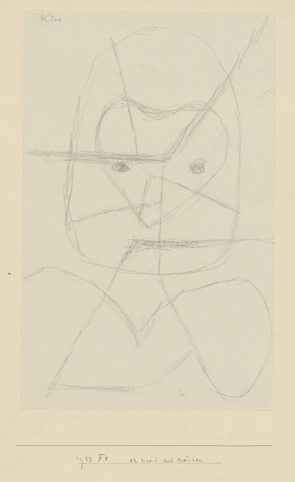Paul Klee, er wird sich rächen, 1933.